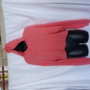 BETTER TOGETHER | cropped ribbed hoodie, coral